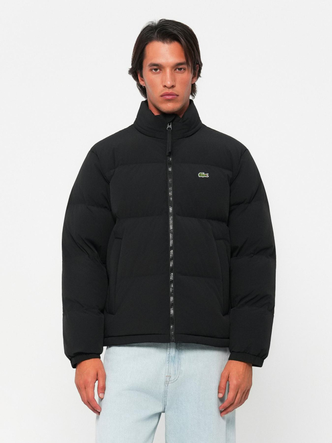 Doudoune à capuche déperlante noir homme - Lacoste