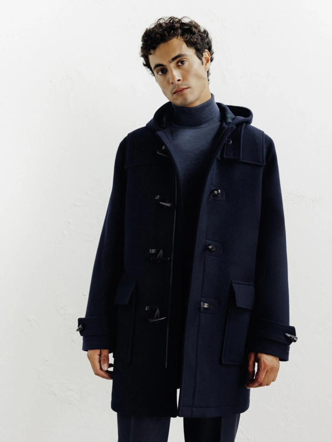 Manteau duffle-coat bleu marine homme - Izac