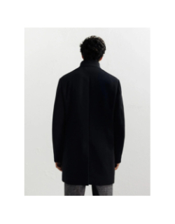 Manteau de ville en laine izuno noir homme - Izac