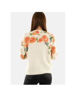 Pull à fleurs imprimé écru femme - Salsa