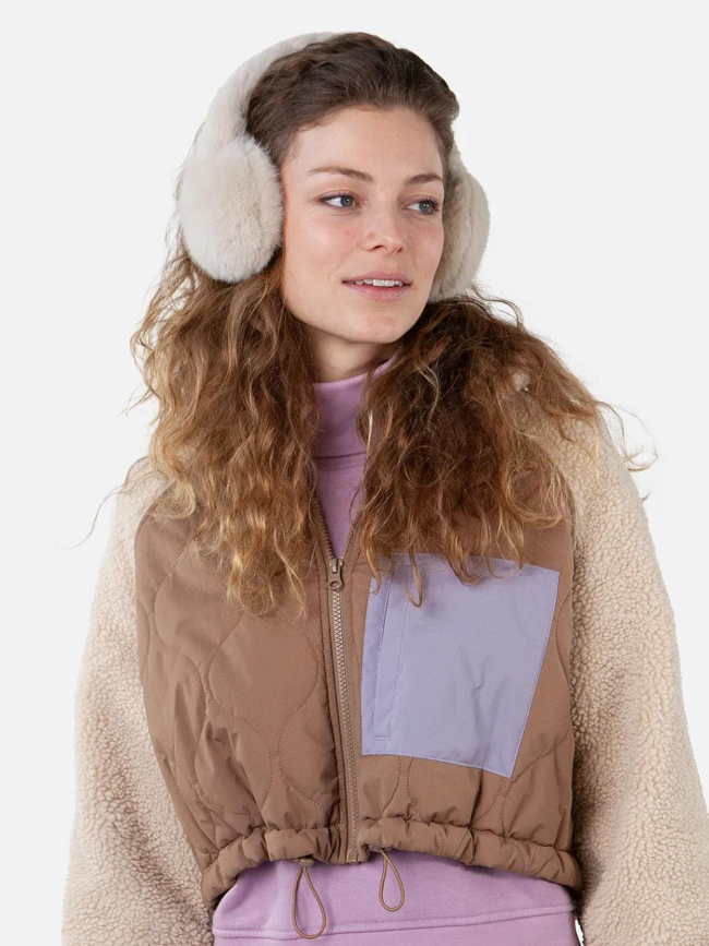 Cache oreilles fausse fourrure beige femme - Barts