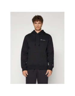 Sweat à capuche petit logo noir homme - Champion
