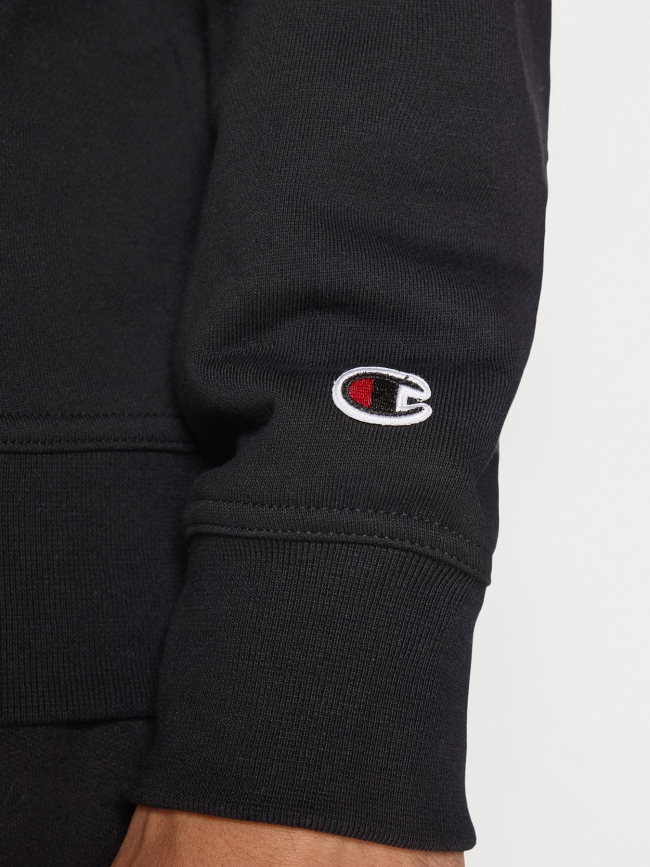 Sweat à capuche petit logo noir homme - Champion