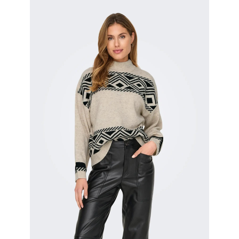 Pull en maille onlvictoria beige femme - Only