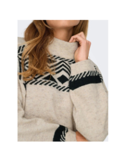 Pull en maille onlvictoria beige femme - Only