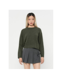 Pull en maille à col rond chiné vmbesti kaki femme - Vero Moda