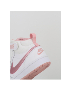 Baskets court borough mid 2 blanc et rose ado - Nike