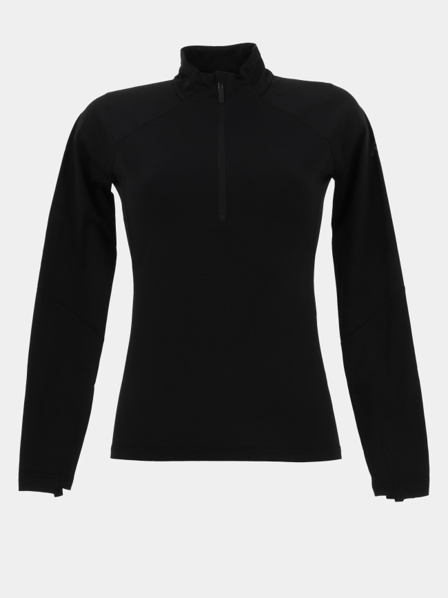 Haut de running à col zippé maalo noir femme - Rukka