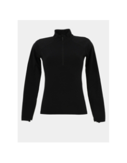 Haut de running à col zippé maalo noir femme - Rukka