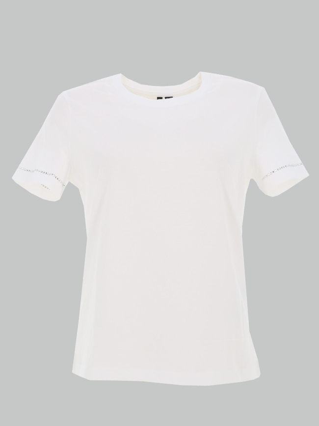 T-shirt uni liana strass blanc femme - Vero Moda