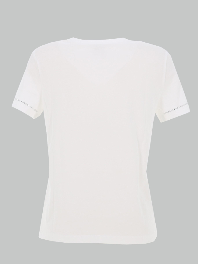 T-shirt uni liana strass blanc femme - Vero Moda
