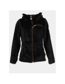 Veste polaire à capuche innsbruck noir femme - Angèle Sportswear