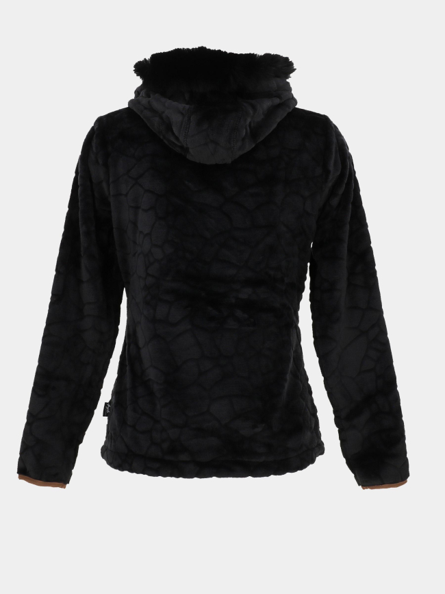 Veste polaire à capuche innsbruck noir femme - Angèle Sportswear