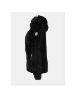 Veste polaire à capuche innsbruck noir femme - Angèle Sportswear