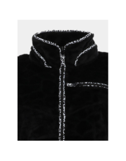 Veste polaire à motif léopard Mireille noir femme - Angèle Sportswear