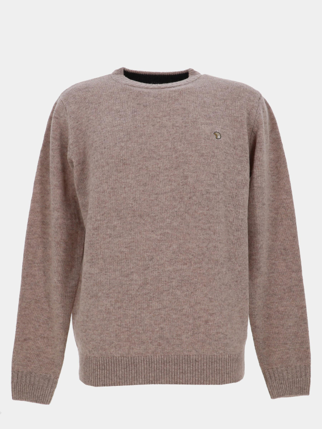 Pull en laine federon beige homme - Benson & Cherry