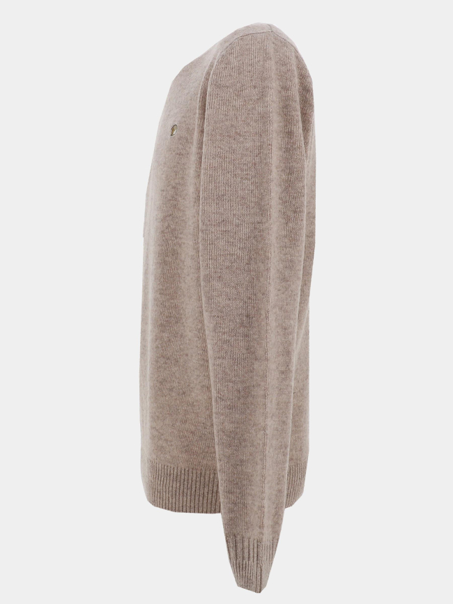 Pull en laine federon beige homme - Benson & Cherry