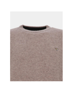 Pull en laine federon beige homme - Benson & Cherry