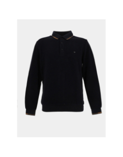 Pull à col polo magic bleu nuit homme - Benson & Cherry
