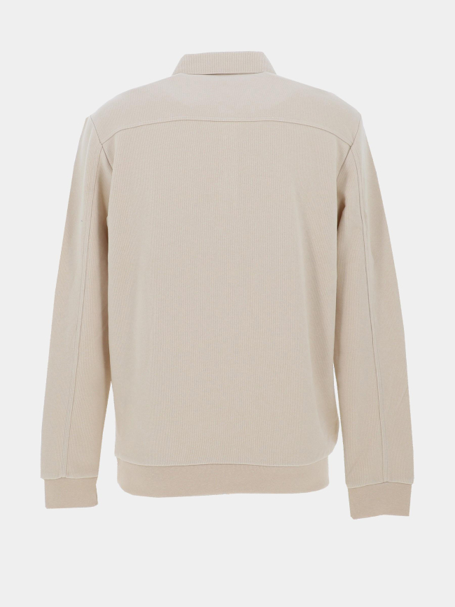 Sweat col polo miami beige homme - Benson & Cherry