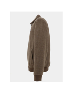 Blouson zippé en laine épaisse reboot marron homme - Benson & Cherry