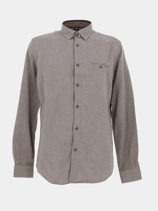 Chemise chevrons lamia marron homme - Benson & Cherry