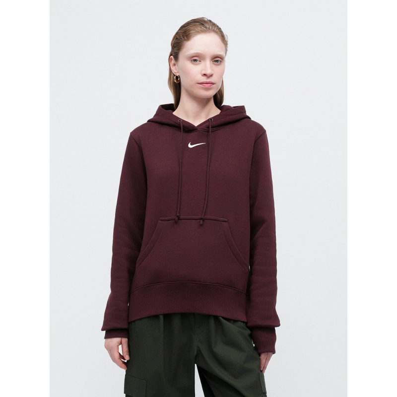 Sweat à capuche nsw phoenix fleece bordeaux femme - Nike