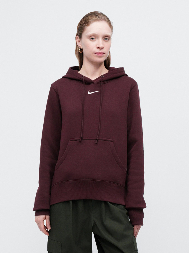 Sweat à capuche nsw phoenix fleece bordeaux femme - Nike