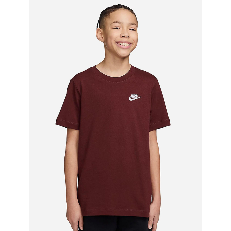 T-shirt à manches courtes emb futura bordeaux enfant - Nike