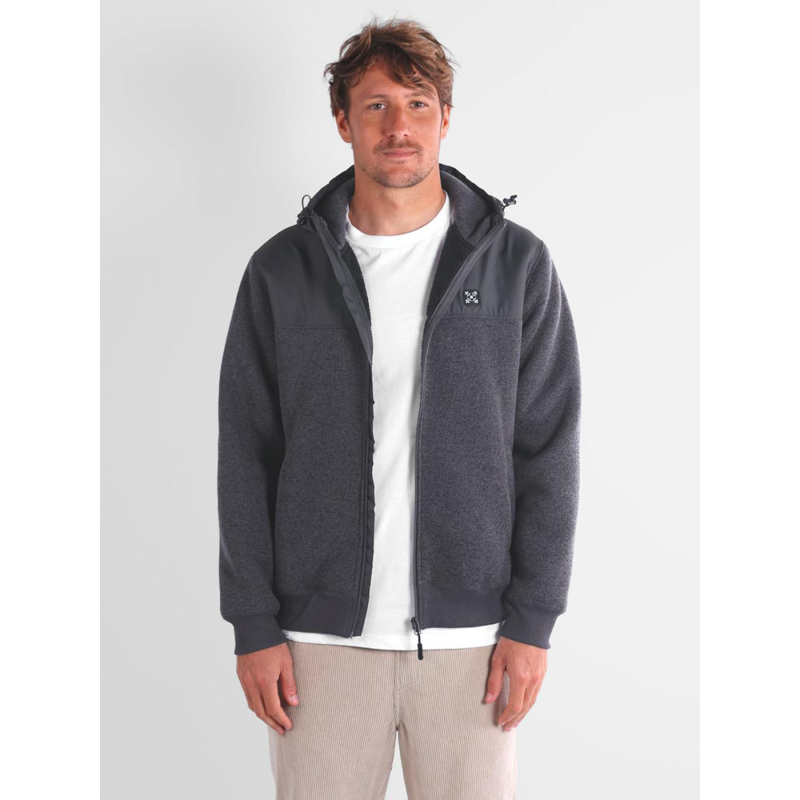 Sweat à capuche chiné passage anthracite homme - Oxbow