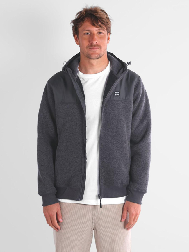 Sweat à capuche chiné passage anthracite homme - Oxbow