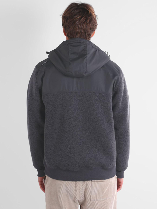 Sweat à capuche chiné passage anthracite homme - Oxbow