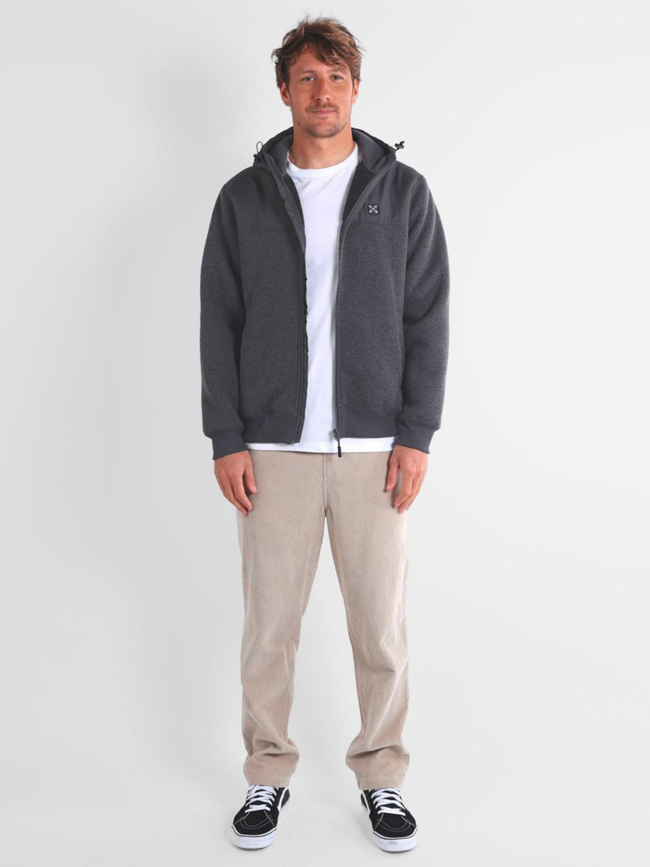 Sweat à capuche chiné passage anthracite homme - Oxbow