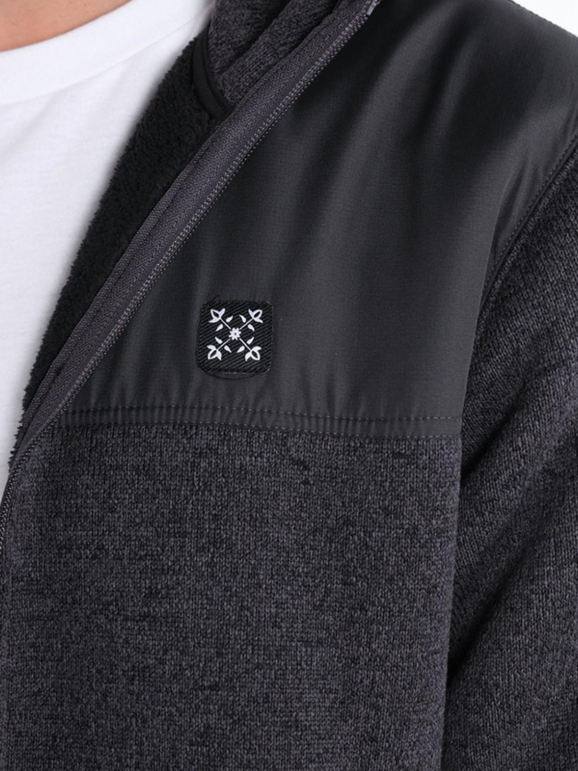 Sweat à capuche chiné passage anthracite homme - Oxbow