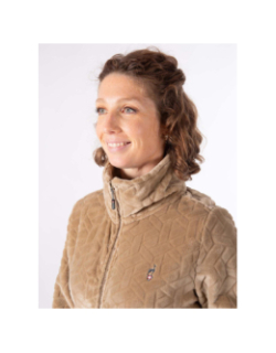 Veste polaire seconde couche virlo marron clair femme - Oxbow