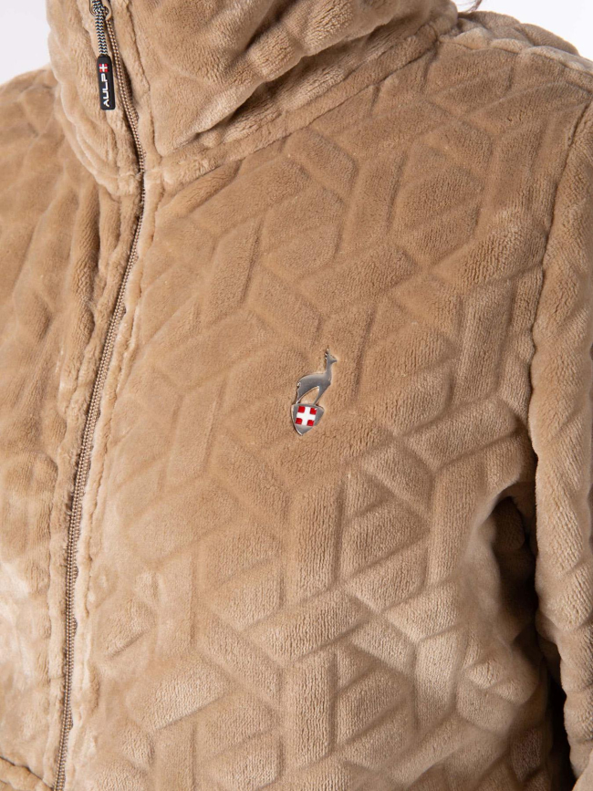 Veste polaire seconde couche virlo marron clair femme - Oxbow