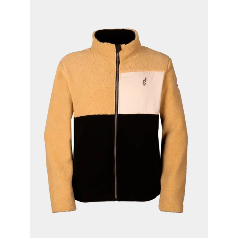 Veste polaire sherpa seconde couche beige et noir homme - Aulp