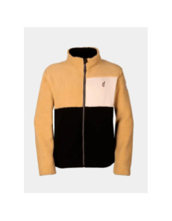 Veste polaire sherpa seconde couche beige et noir homme - Aulp