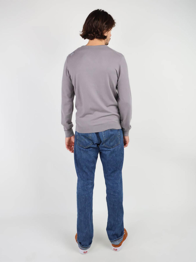 Pull léger à col v revio gris homme - Oxbow
