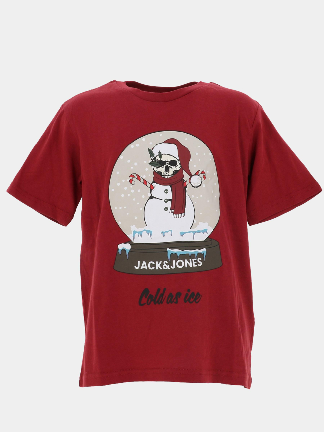 T-shirt à manches courtes jjnoel bordeaux garçon - Jack & Jones