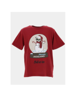 T-shirt à manches courtes jjnoel bordeaux garçon - Jack & Jones