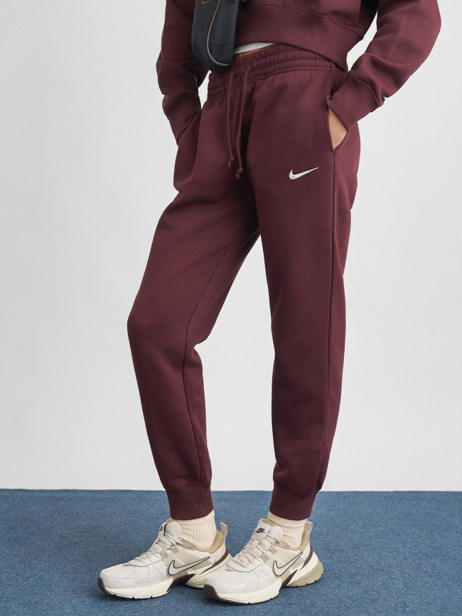 Pantalon jogging phoenix fleece bordeaux femme - Nike
