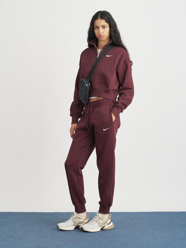 Pantalon jogging phoenix fleece bordeaux femme - Nike