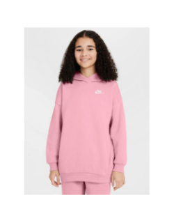 Sweat à capuche oversize nsw club fleece rose fille - Nike