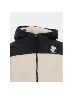 Veste bi-matière sherpa neo team blanc et noir homme - Polo Team