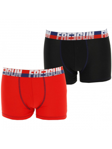 Pack 2 boxers rouge/noir homme - Freegun