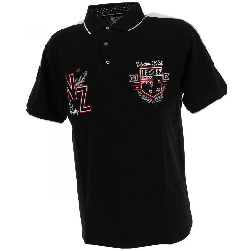 Polo de rugby new zealand noir homme - Union Black