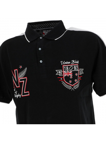 Polo de rugby new zealand noir homme - Union Black