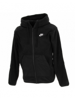 Sweat à capuche zippé polaire noir homme Nike wimod