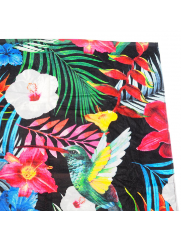 Serviette de plage à fleurs desirade multicolore - Culture Sud